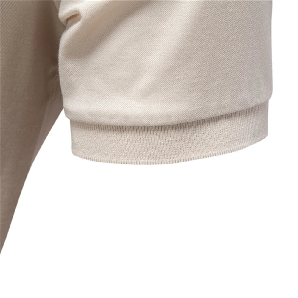 AIOPESON Breathable Silky Polo Shirt for Men Solid Color Old Money Skin Friendly Soft Cool Casual Polo Shirts Male