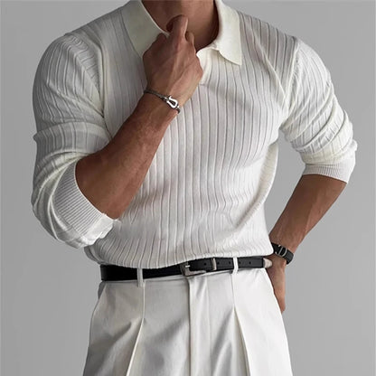 V-neck Knitted Jacquard Polo