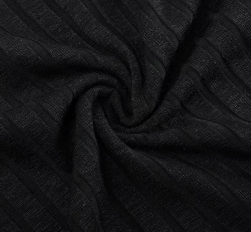 Men's Long Sleeve Muscle Fit Ribbed Polo