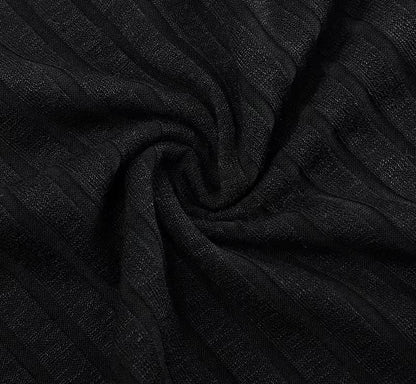 Men's Long Sleeve Muscle Fit Ribbed Polo