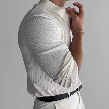 V-neck Knitted Jacquard Polo