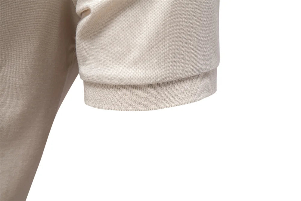 AIOPESON Breathable Silky Polo Shirt for Men Solid Color Old Money Skin Friendly Soft Cool Casual Polo Shirts Male