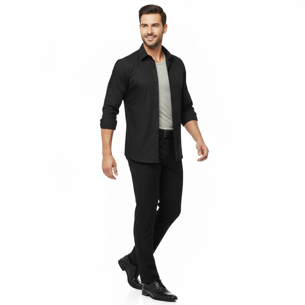 Men's Slim Fit Stretch Dress Shirt (Flex Comfort)