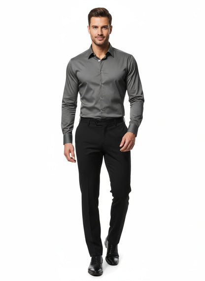 Men's Slim Fit Stretch Dress Shirt (Flex Comfort)