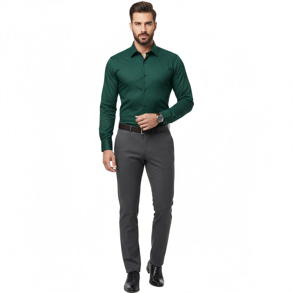 Men's Slim Fit Stretch Dress Shirt (Flex Comfort)