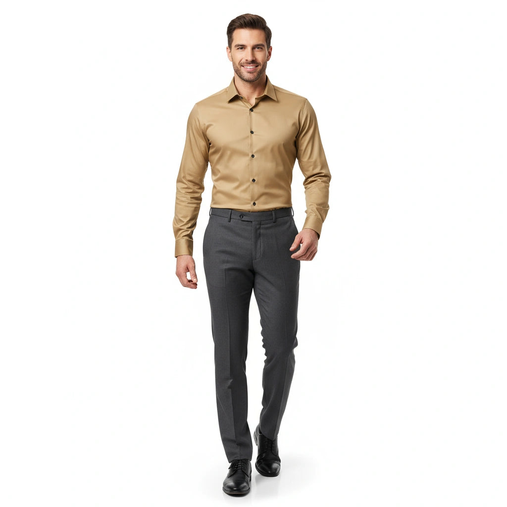 Men's Slim Fit Stretch Dress Shirt (Flex Comfort)
