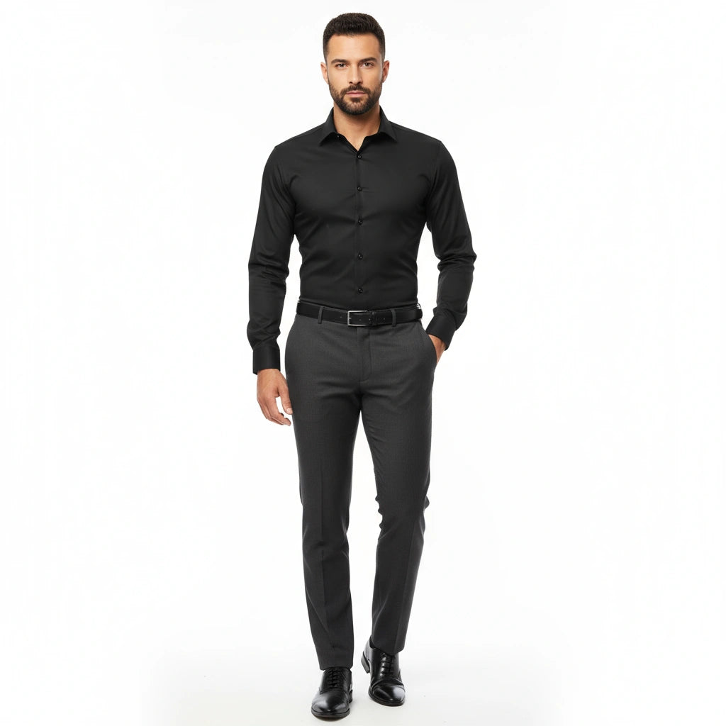 Men's Slim Fit Stretch Dress Shirt (Flex Comfort)