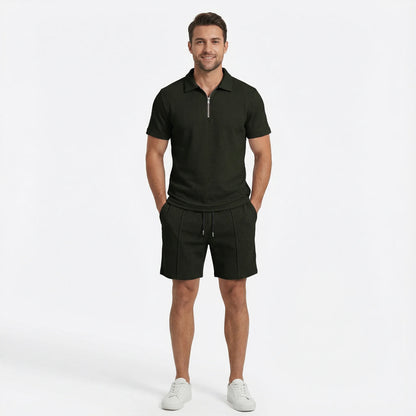 The Summer Quarter-Zip Casual Set