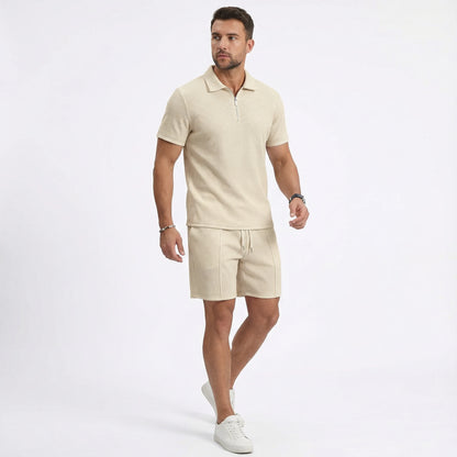 The Summer Quarter-Zip Casual Set