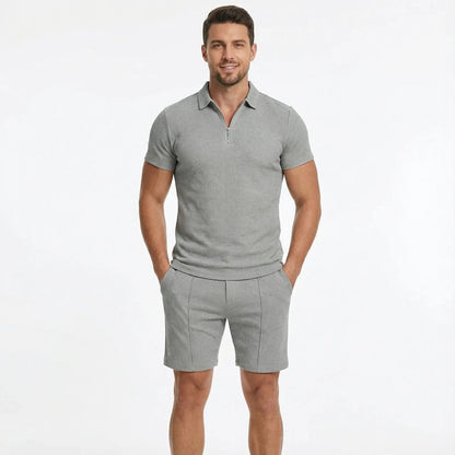 The Summer Quarter-Zip Casual Set