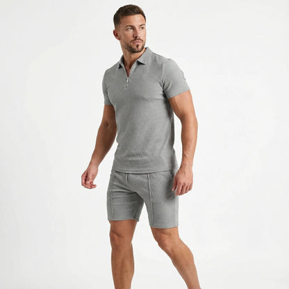 The Summer Quarter-Zip Casual Set