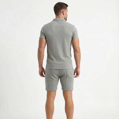 The Summer Quarter-Zip Casual Set