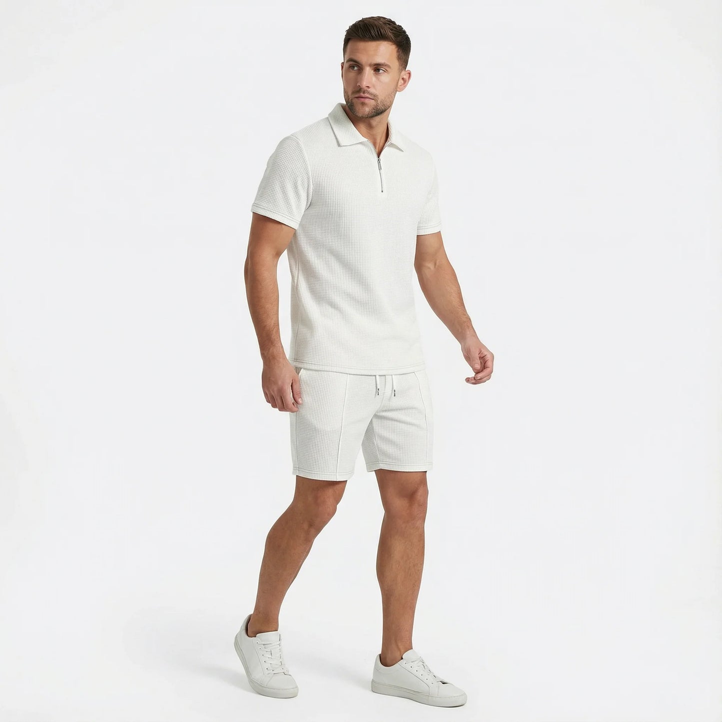 The Summer Quarter-Zip Casual Set
