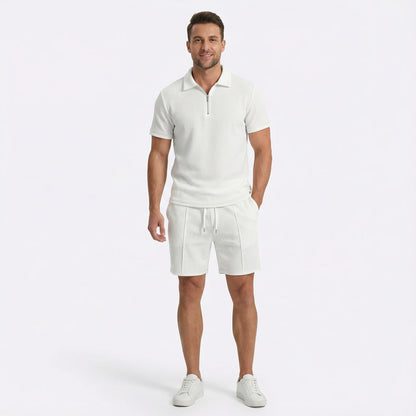 The Summer Quarter-Zip Casual Set