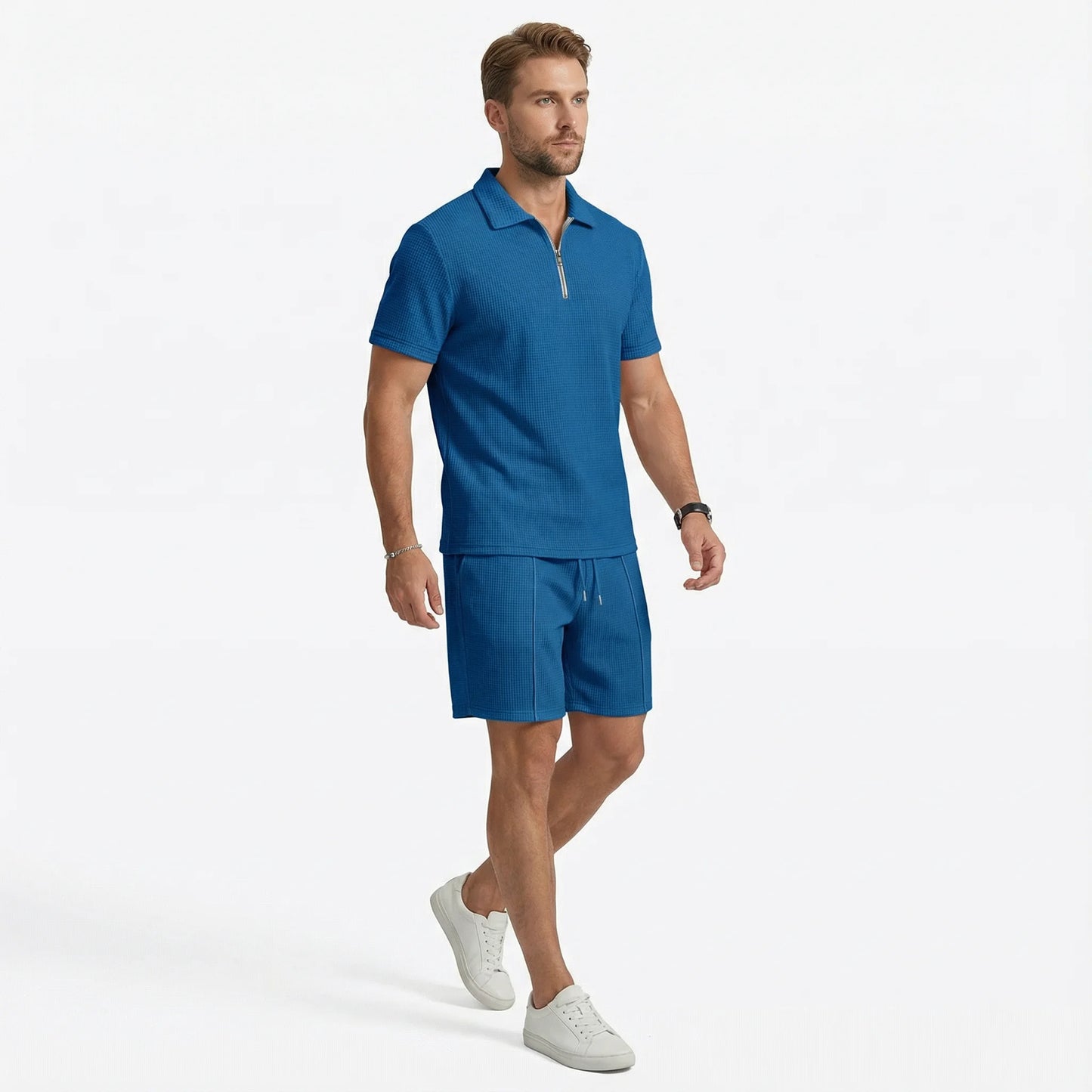 The Summer Quarter-Zip Casual Set