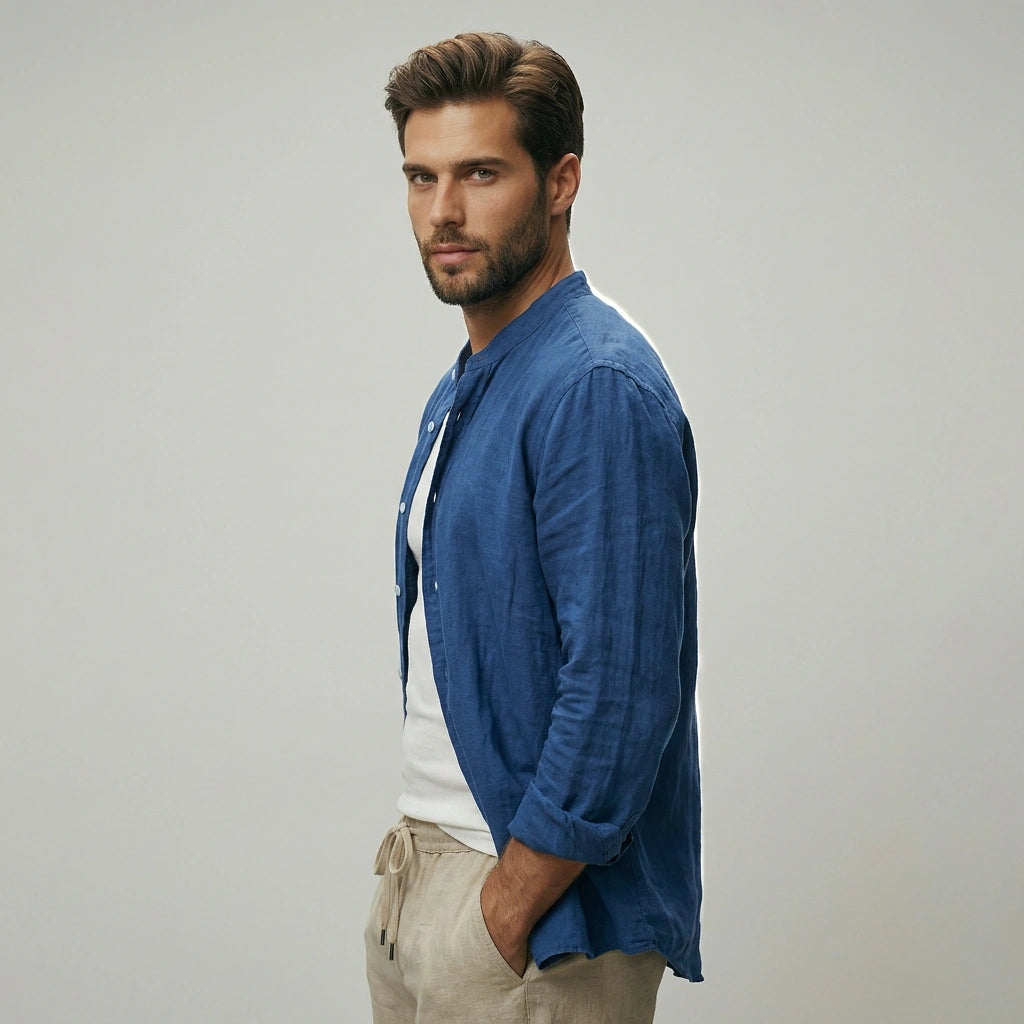The Horizon Casual Stand Collar Shirt